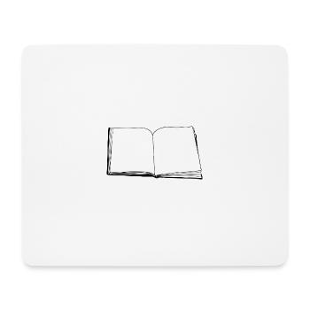 Buch - Mousepad (Querformat) - Weiß - Vorne