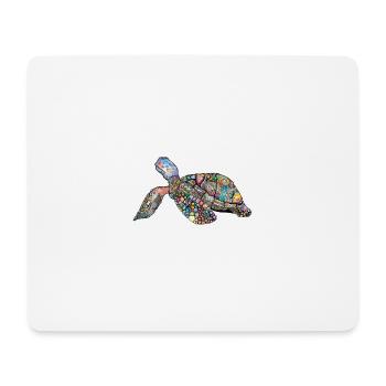 Turtle mosaic - Mouse Pad (horizontal) - white - Front