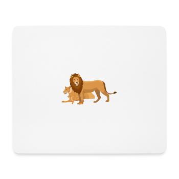 lion 2404290 1280 - Tapis de souris (format paysage) - blanc - Devant
