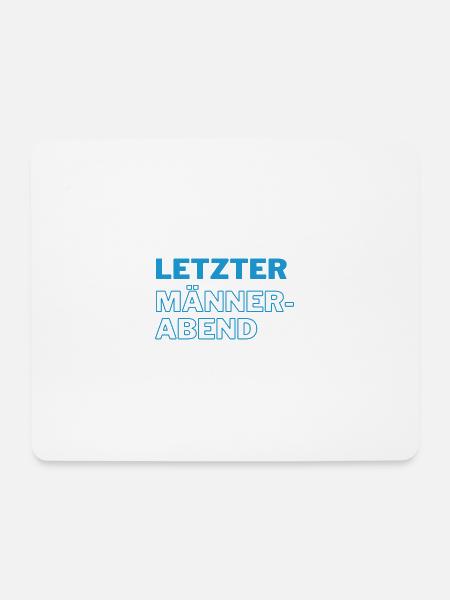 letzter Männerabend blau - Mousepad (Querformat) - Weiß