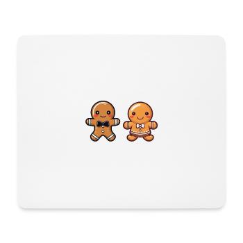 Gingerbread woman and gingerbread man - Mouse Pad (horizontal) - white - Front