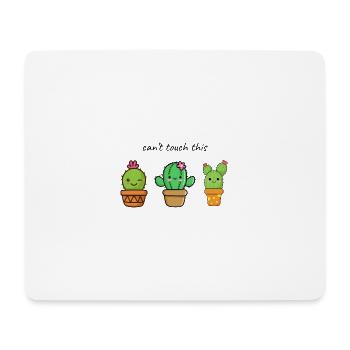 Cute cactus friends in pot - Mouse Pad (horizontal) - white - Front