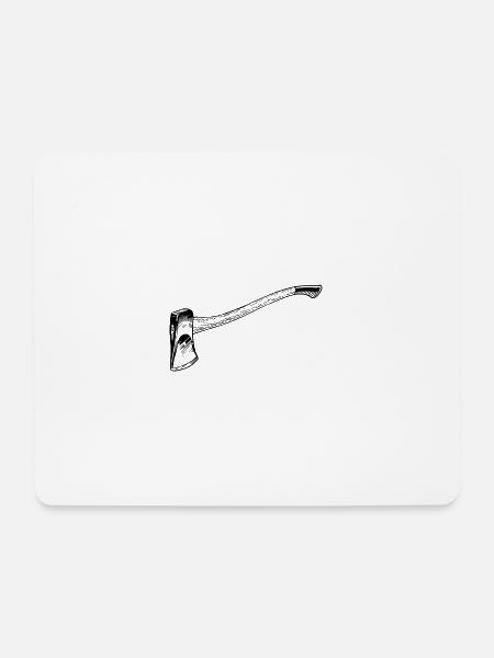 Axt - Mousepad (Querformat) - Weiß