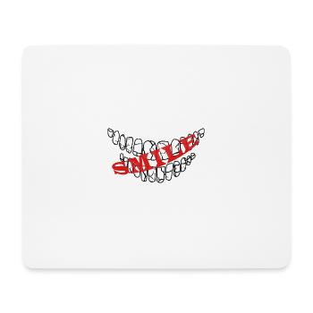 dents smiles - Tapis de souris (format paysage) - blanc - Devant