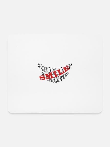 smile teeth - Mouse Pad (horizontal) - white