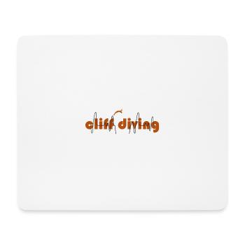 Klippenspringen Herzschlag Cliff Diving Turmspring - Mousepad (Querformat) - Weiß - Vorne