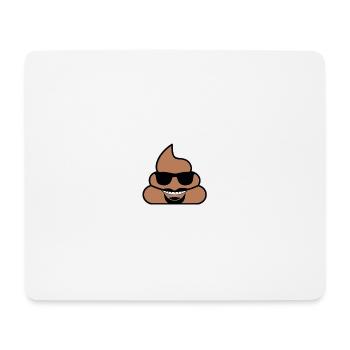 Poo With Glasses - Mouse Pad (horizontal) - white - Front