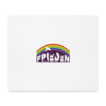 PEACE LETTERING with rainbow - Mouse Pad (horizontal) - white - Front