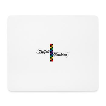 Vielfalt und Gleichheit | Design Regenbogenflagge - Mousepad (Querformat) - Weiß - Vorne