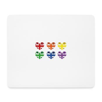 UK RAINBOW FLAG - Mouse Pad (horizontal) - white - Front