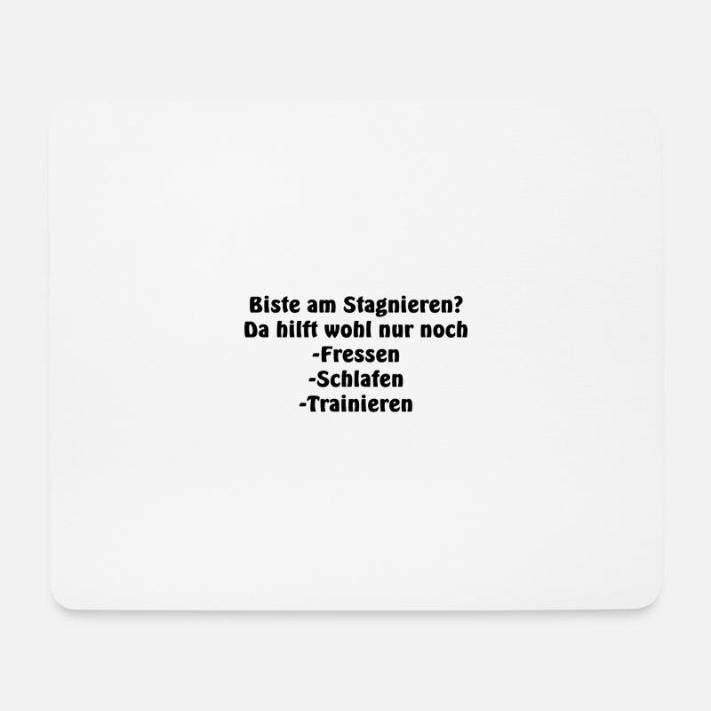 Fressen schlafen trainieren für optimales wachstum - Mousepad (Querformat) - Weiß