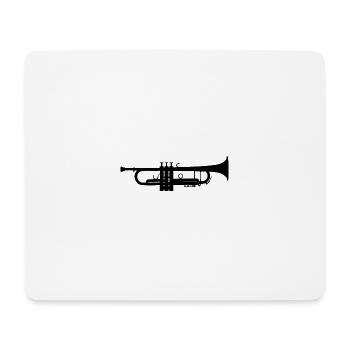 Trompete - Mousepad (Querformat) - Weiß - Vorne