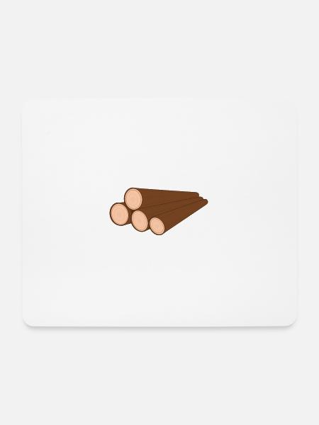 Baumstamm - Mousepad (Querformat) - Weiß