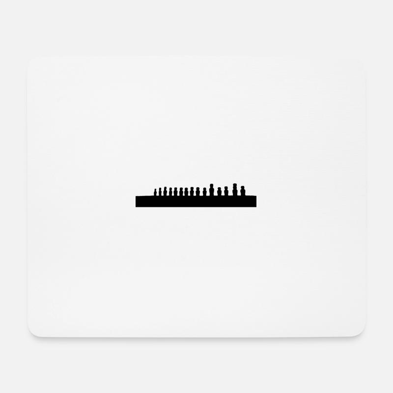 Osterinsel - Mousepad (Querformat) - Weiß