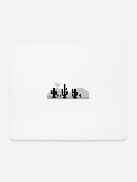 Kaktus Wüste - Mousepad (Querformat) - Weiß