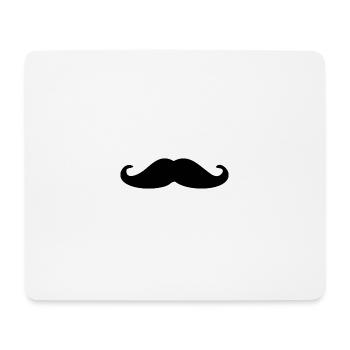 moustache - Tapis de souris (format paysage) - blanc - Devant