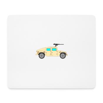 Military vehicle - Mouse Pad (horizontal) - white - Front