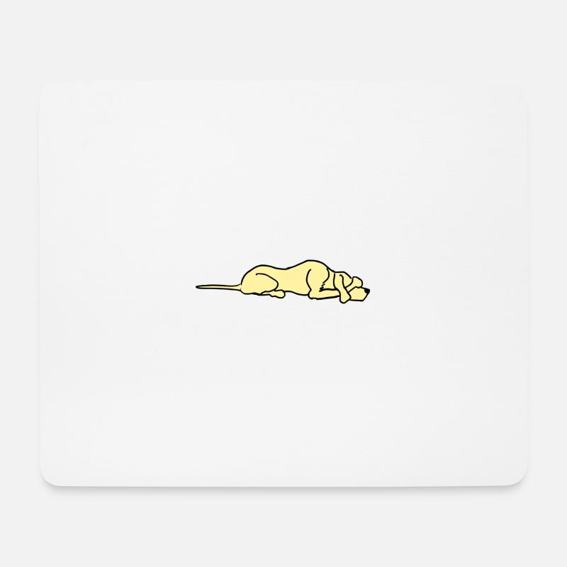 Hund Comic - Mousepad (Querformat) - Weiß