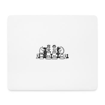 Schach - Mousepad (Querformat) - Weiß - Vorne