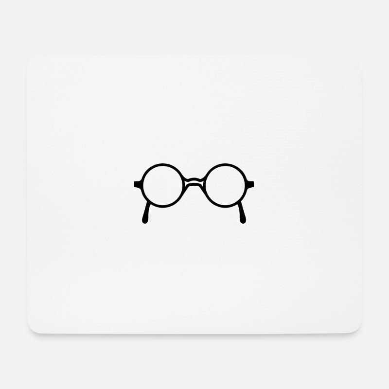 Brille - Mousepad (Querformat) - Weiß