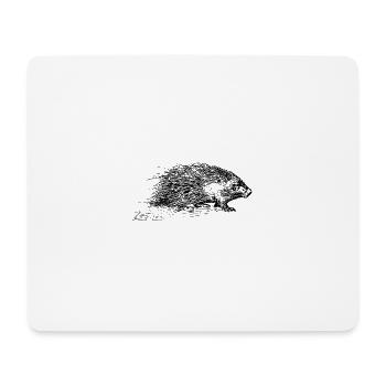porc-épic - Tapis de souris (format paysage) - blanc - Devant