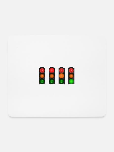 Ampel - Mousepad (Querformat) - Weiß