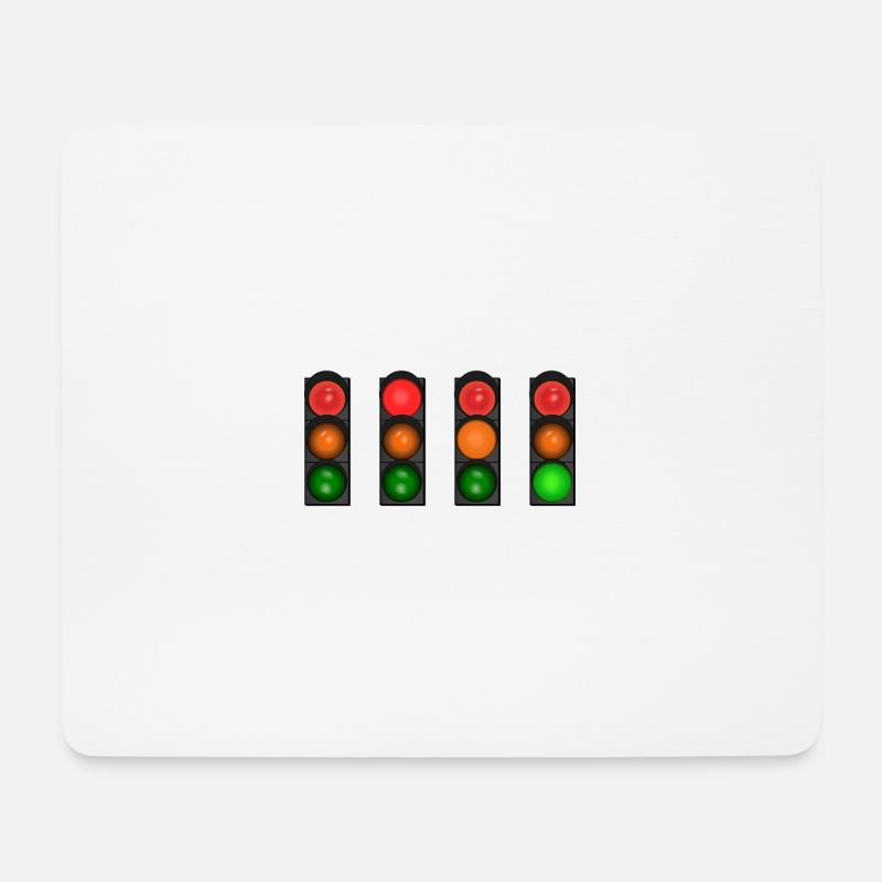 traffic light - Mouse Pad (horizontal) - white