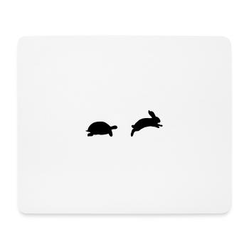 Turtle and hare - Mouse Pad (horizontal) - white - Front