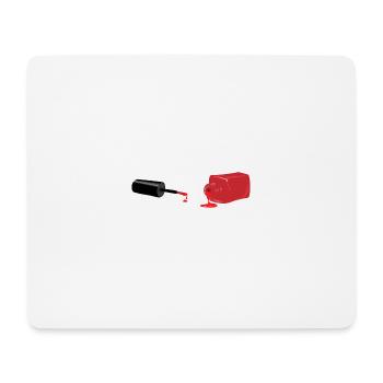 Red nail polish / Nail polish gift / Gift idea - Mouse Pad (horizontal) - white - Front