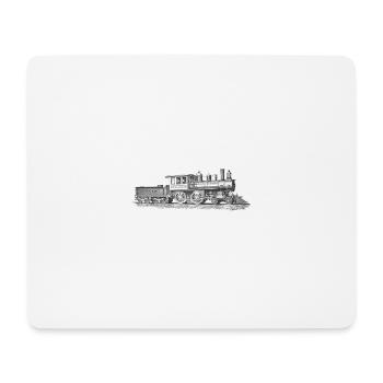 Train / Locomotive / Locomotive / cadeau de chemin de fer - Tapis de souris (format paysage) - blanc - Devant