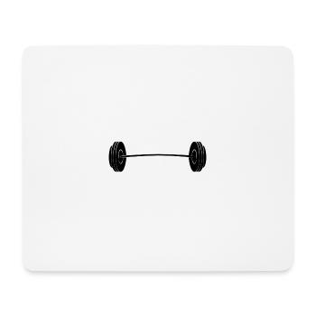 Haltère - Tapis de souris (format paysage) - blanc - Devant