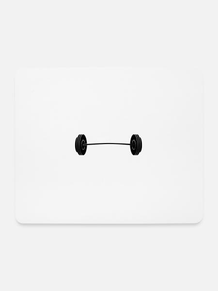 Langhantel - Mousepad (Querformat) - Weiß