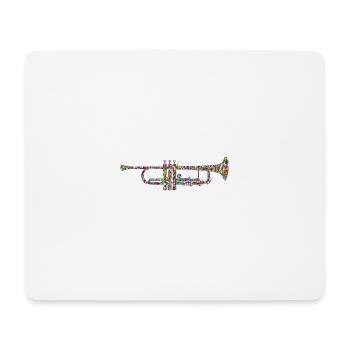 Trompete - Mousepad (Querformat) - Weiß - Vorne
