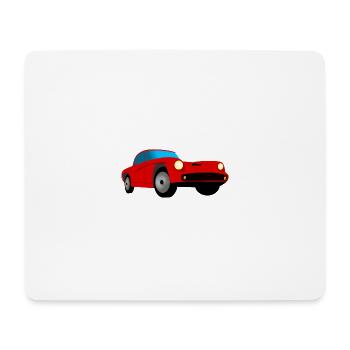 Rotes, stylisches Auto. Geschenkidee - Mousepad (Querformat) - Weiß - Vorne