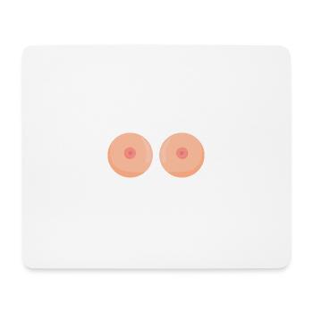 Brüste Titten Lustig Trash - Mousepad (Querformat) - Weiß - Vorne