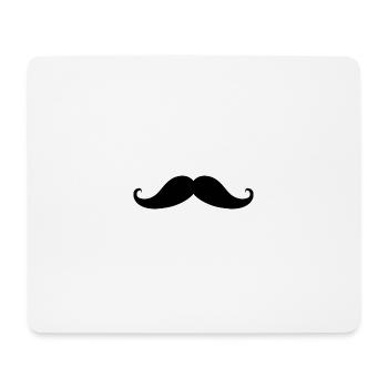 Schnurrbart - Mousepad (Querformat) - Weiß - Vorne