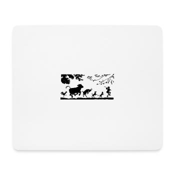 animaux - Tapis de souris (format paysage) - blanc - Devant