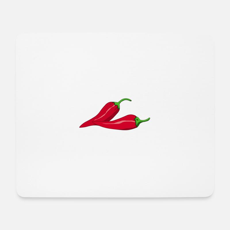 peperoni - Mousepad (Querformat) - Weiß