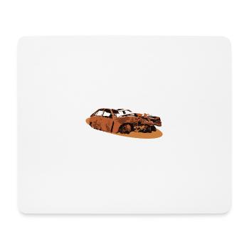 Auto Kfz Schrottpresse Schrott Metall - Mousepad (Querformat) - Weiß - Vorne