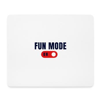 Fun Mode On - Tapis de souris (format paysage) - blanc - Devant