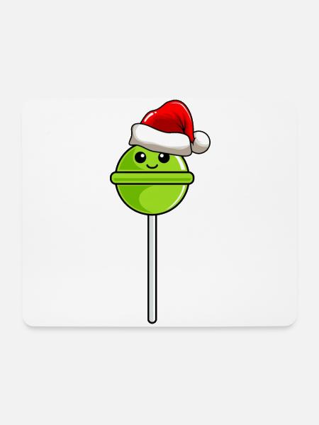 Lollipop Weihnachten Comic Xmas - Mousepad (Querformat) - Weiß