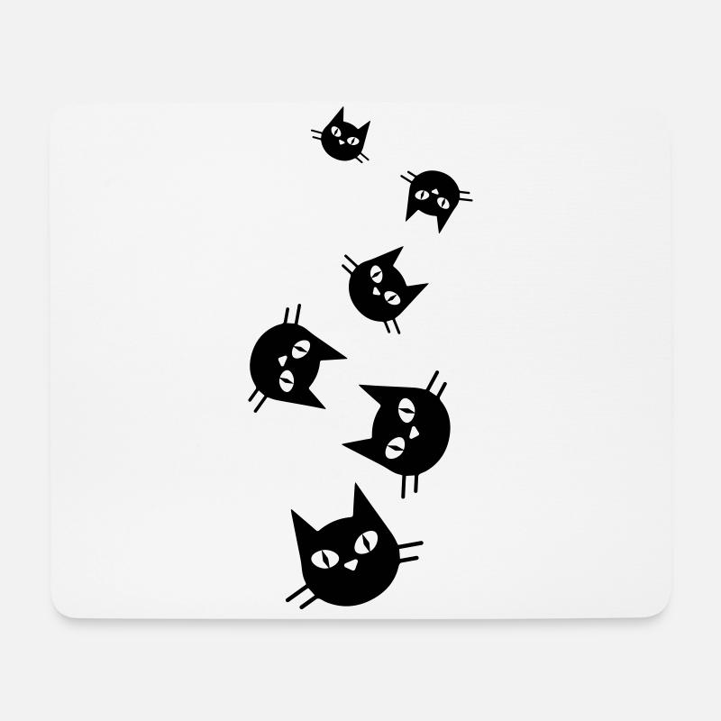 Cat Head - Mouse Pad (horizontal) - white