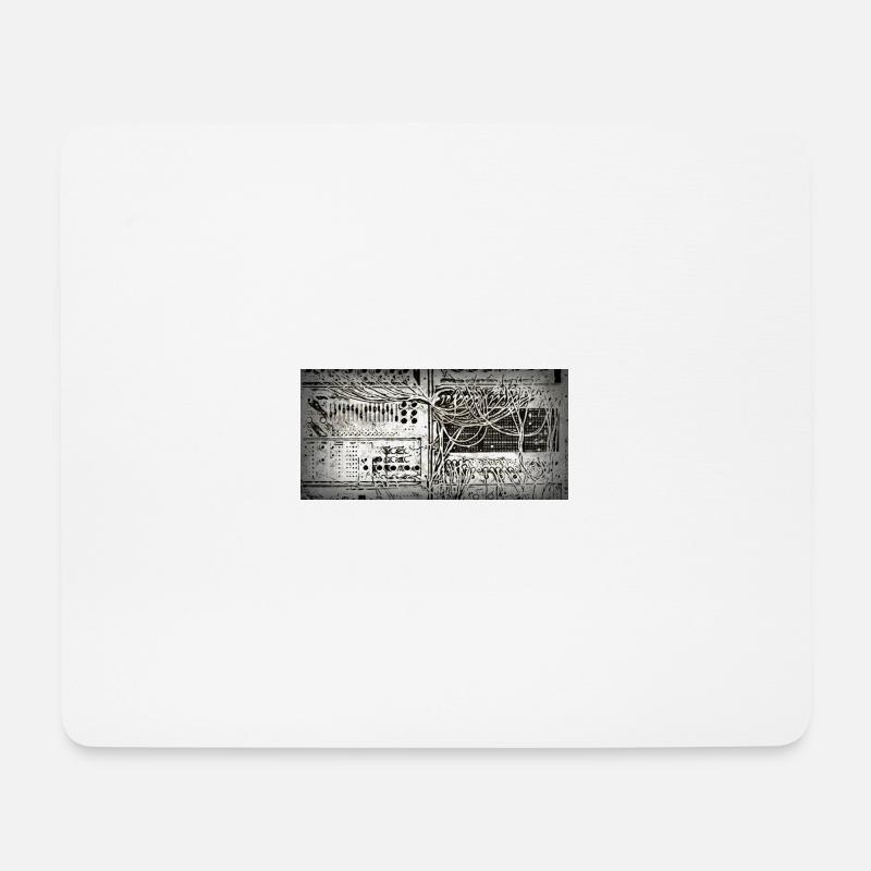 Vintage Analogsynth - Mousepad (Querformat) - Weiß