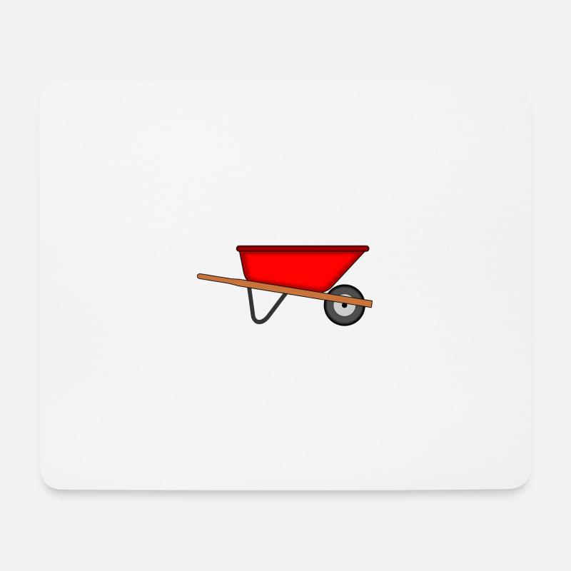 Wheelbarrow garden gardener - Mouse Pad (horizontal) - white