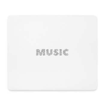 MUSIQUE à partir de partitions – Pour les vrais fans de musique - Tapis de souris (format paysage) - blanc - Devant