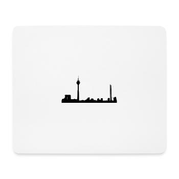 Skyline Düsseldorf - Mousepad (Querformat) - Weiß - Vorne