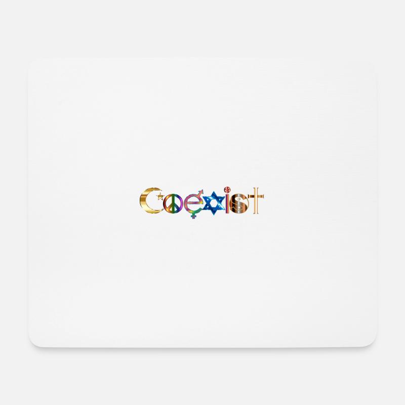 Koexistieren - Mousepad (Querformat) - Weiß