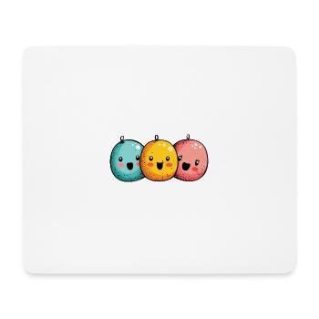 Fasnachtsfreude mit Konfetti - Mousepad (Querformat) - Weiß - Vorne