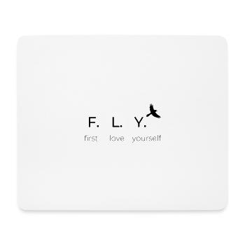 F.L.Y. premier amour toi-même, Déclaration, Bonheur - Tapis de souris (format paysage) - blanc - Devant