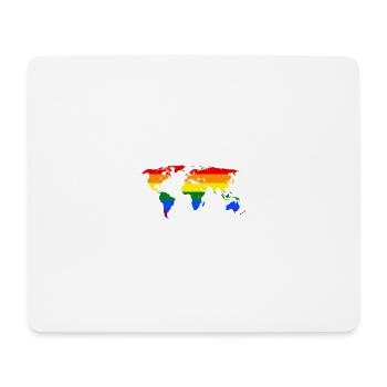 CARTE MONDIALE LGBT - Tapis de souris (format paysage) - blanc - Devant